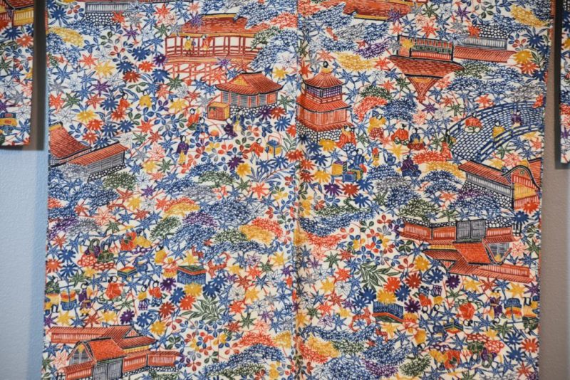Vintage Kimono with Temple Designs - Image 7