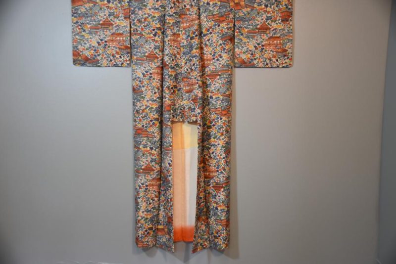 Vintage Kimono with Temple Designs - Image 5