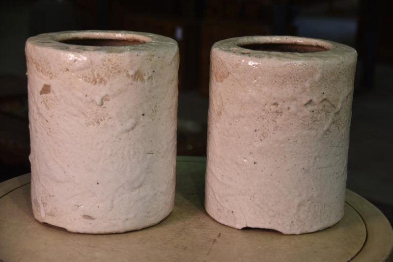 Pair of Shino Pottery Hibachi - Image 7