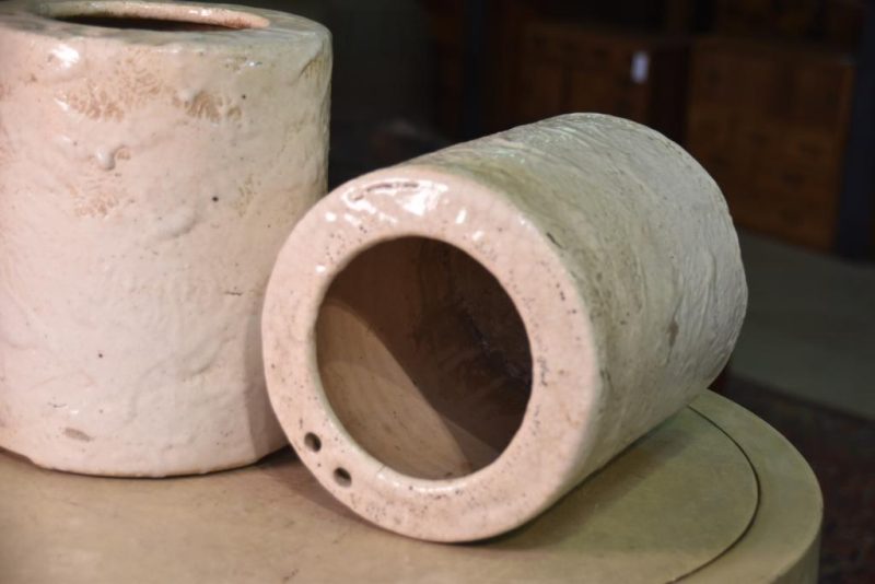 Pair of Shino Pottery Hibachi - Image 4