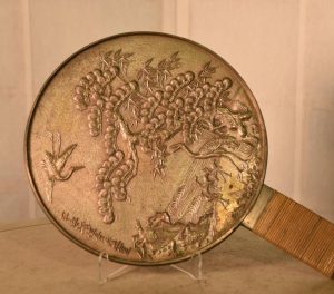 Japanese Vintage Polished Bronze Mirror