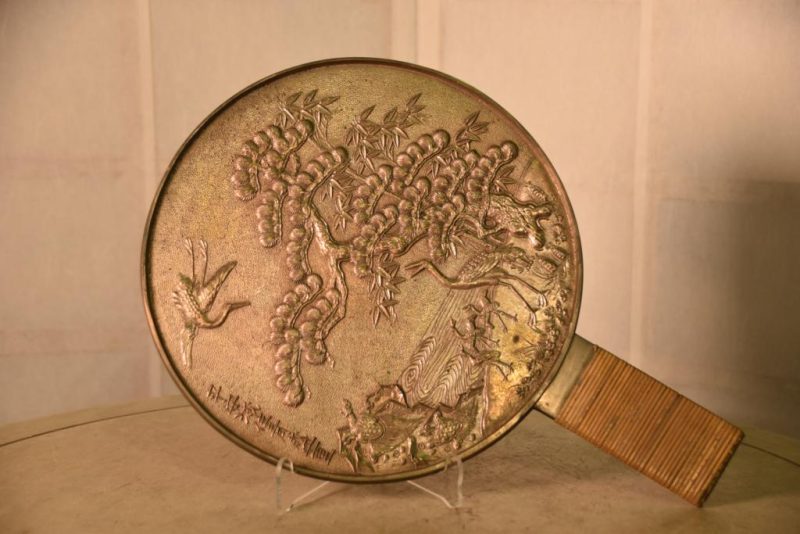 Japanese Vintage Polished Bronze Mirror
