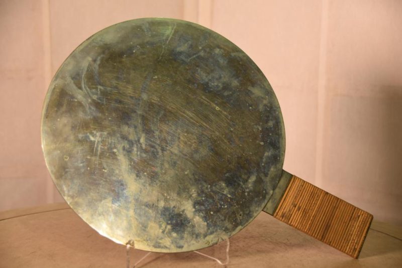 Japanese Vintage Polished Bronze Mirror - Image 4