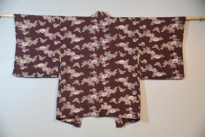 Maroon Silk Haori Jacket