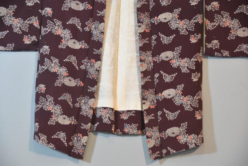 Maroon Silk Haori Jacket - Image 5