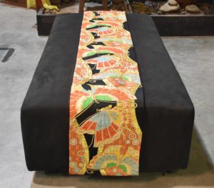 Japanese Silk Obi worn with Kimono