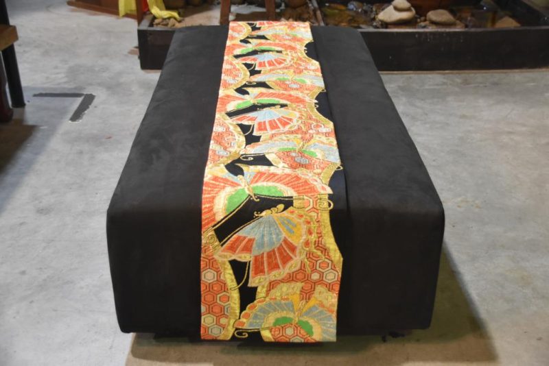 Japanese Silk Obi worn with Kimono