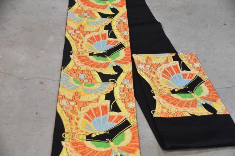 Japanese Silk Obi worn with Kimono - Image 2