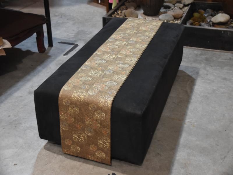 Brown and Gold Silk Obi