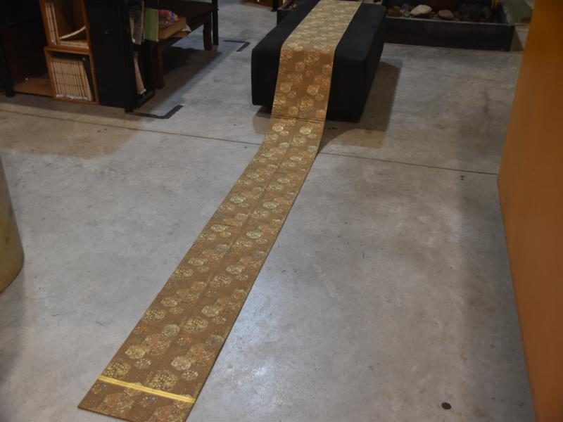 Brown and Gold Silk Obi - Image 5