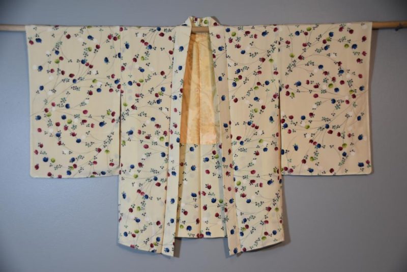 Floral Design Japanese Silk Haori - Image 2