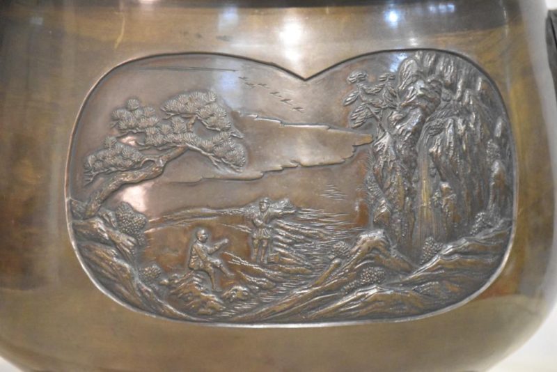 Japanese Cast Bronze Brazier Hibachi - Image 12