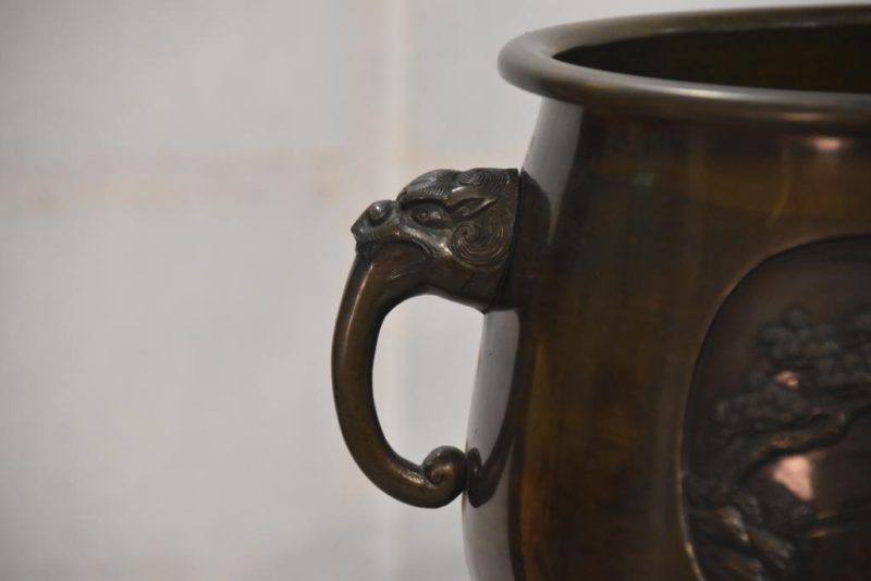 Japanese Cast Bronze Brazier Hibachi - Image 11