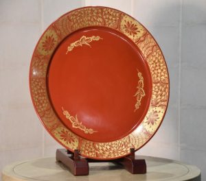 Japanese Red Lacquer Plate/Tray