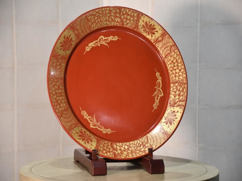 Japanese Red Lacquer Plate/Tray