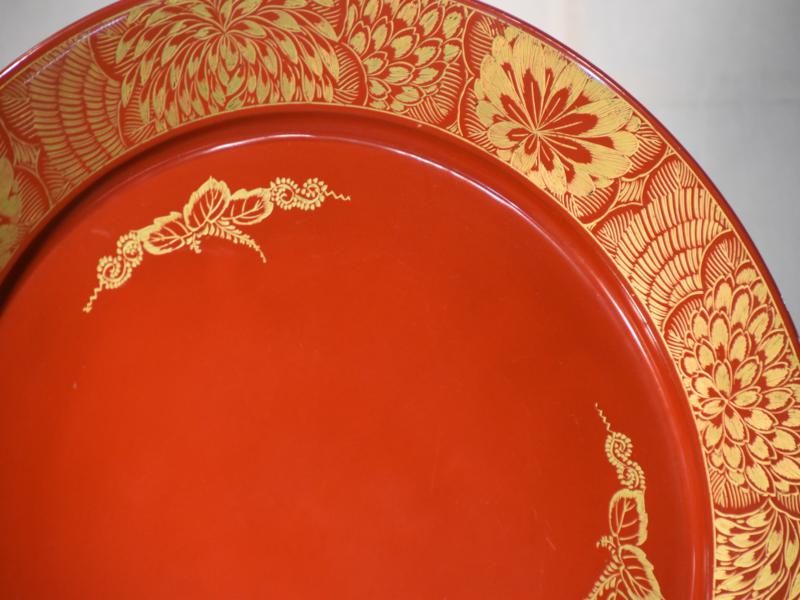 Japanese Red Lacquer Plate/Tray - Image 2