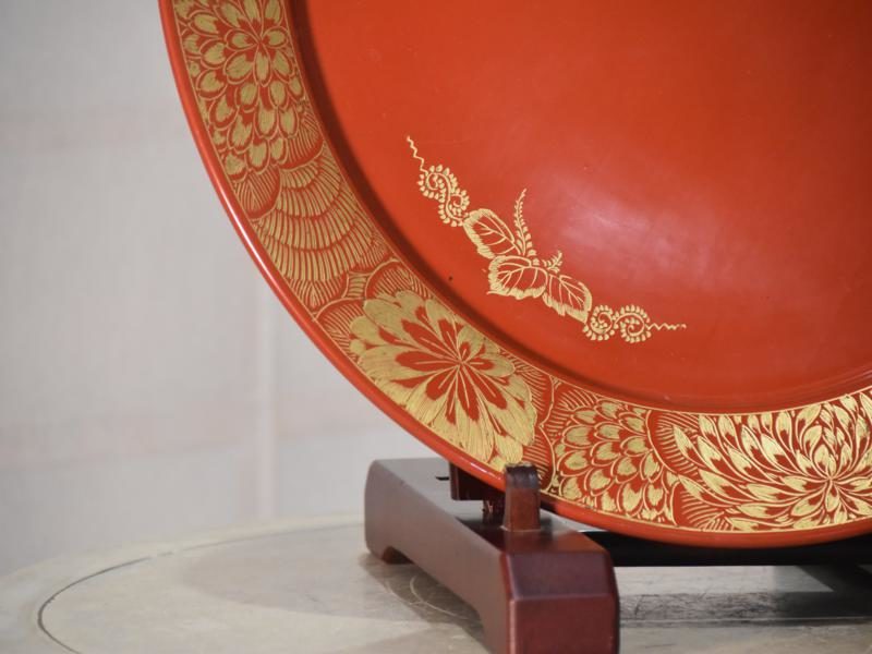 Japanese Red Lacquer Plate/Tray - Image 7