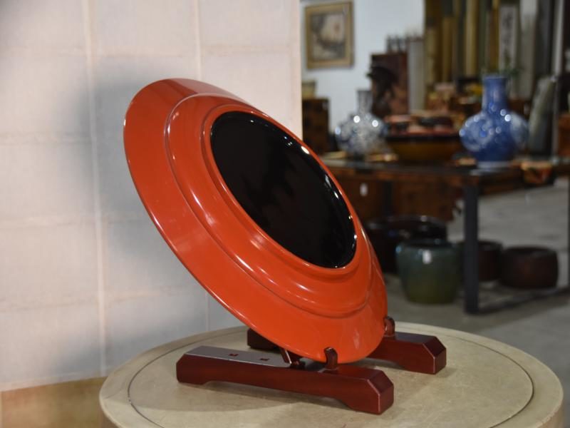 Japanese Red Lacquer Plate/Tray - Image 4