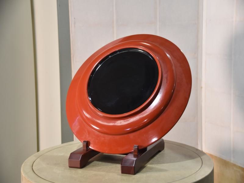 Japanese Red Lacquer Plate/Tray - Image 3