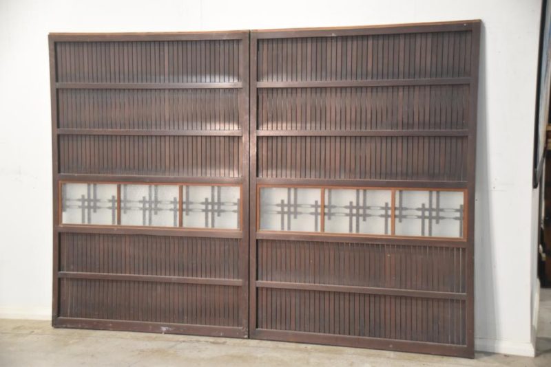 Pair of Japanese Antique Slatted Sliding Doors - Image 3