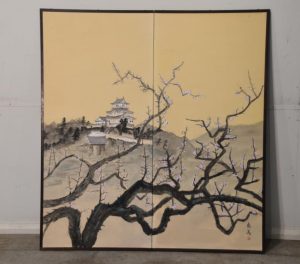 Himeji Castle 2 panel Screen. Width: 1420 mm's