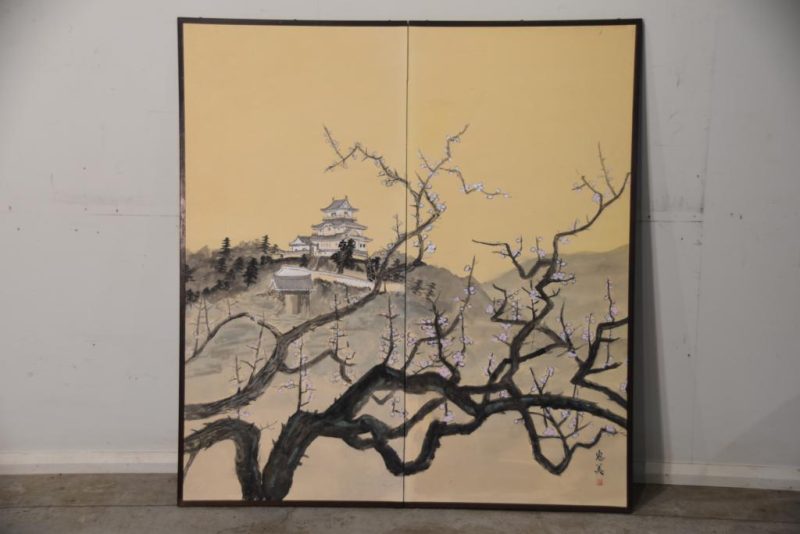 Himeji Castle 2 panel Screen. Width: 1420 mm's