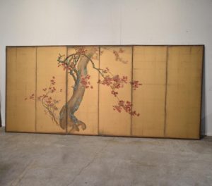 Japanese Maple on Gold Screen Width 3700 mm's