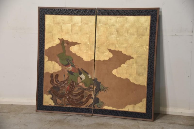 Japanese Phoenix 2 Panel Screen Width: 1340mm - Image 2
