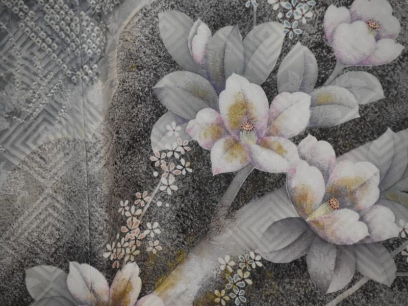 Shibori Furisode Vintage Silk Kimono - Image 10