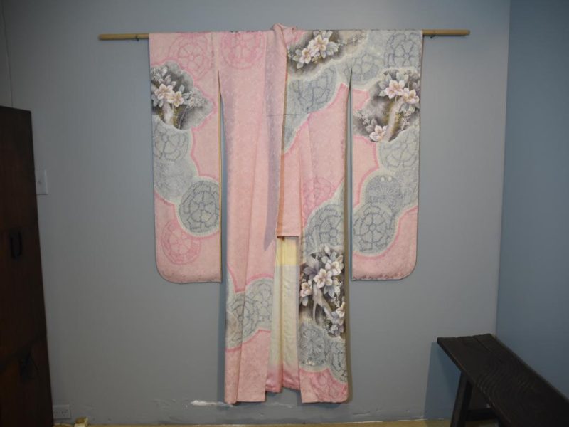 Shibori Furisode Vintage Silk Kimono - Image 6