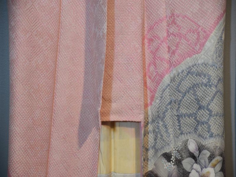 Shibori Furisode Vintage Silk Kimono - Image 5