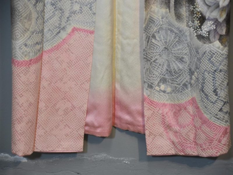 Shibori Furisode Vintage Silk Kimono - Image 3