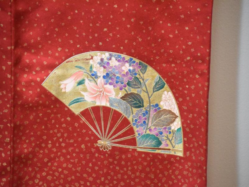 Japanese Red Silk Furisode Kimono - Image 5
