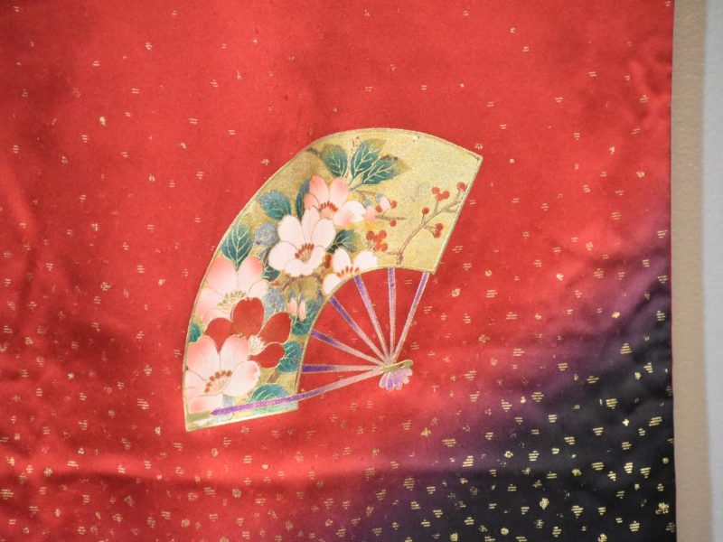 Japanese Red Silk Furisode Kimono - Image 4