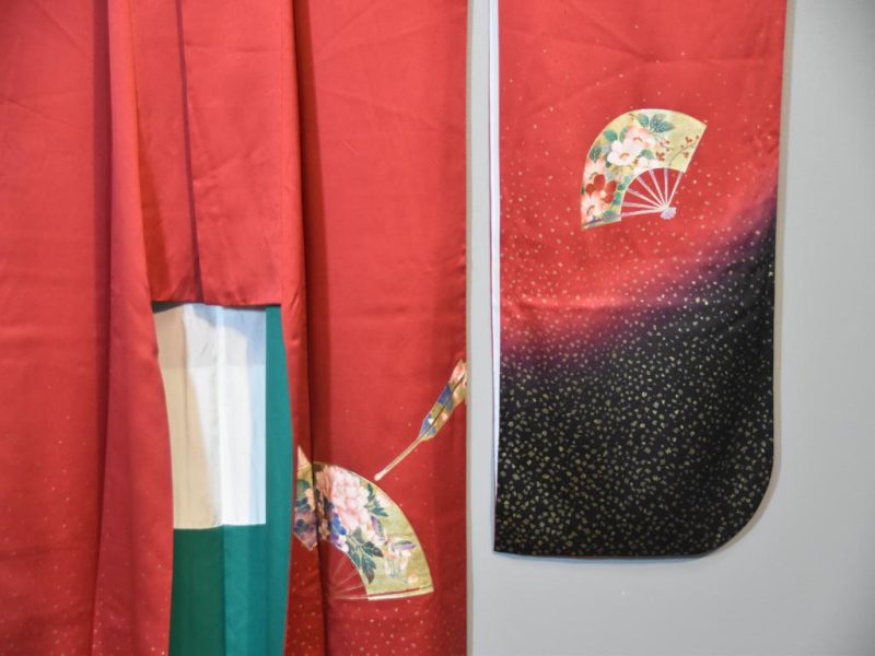 Japanese Red Silk Furisode Kimono - Image 8