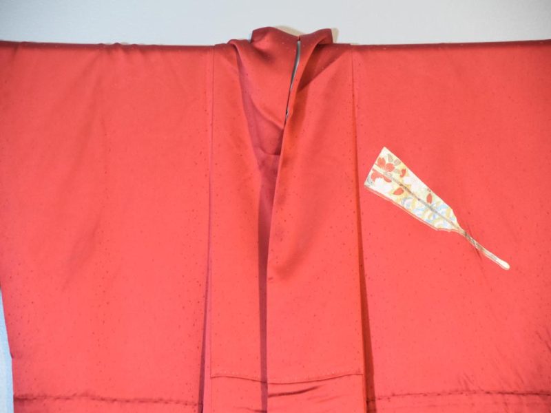 Japanese Red Silk Furisode Kimono - Image 6