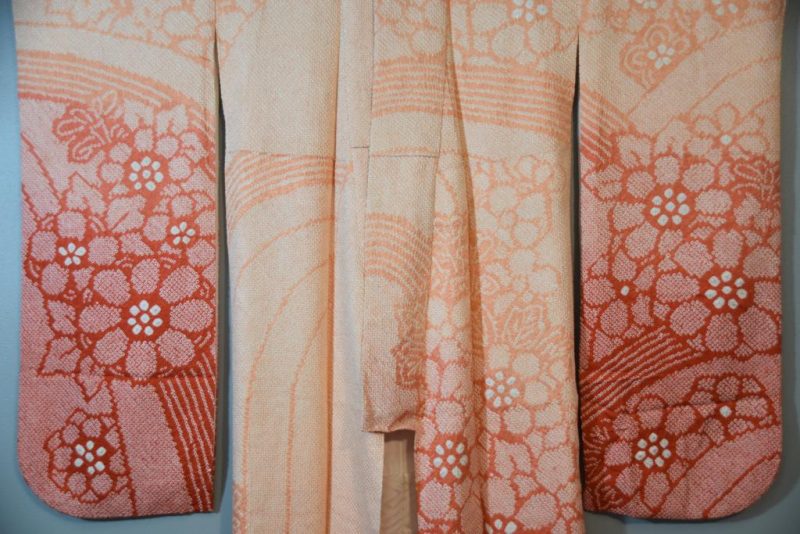 Japanese Shibori  Kimono in the Furisode Style - Image 8