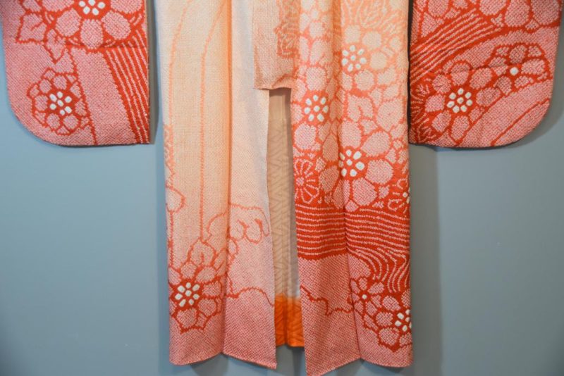Japanese Shibori  Kimono in the Furisode Style - Image 6