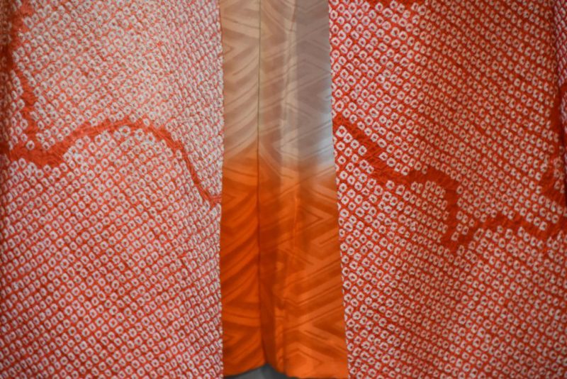 Japanese Shibori  Kimono in the Furisode Style - Image 5