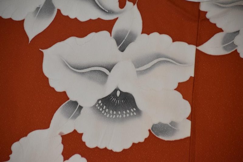 Japanese Red Silk Furisode Kimono - Image 2