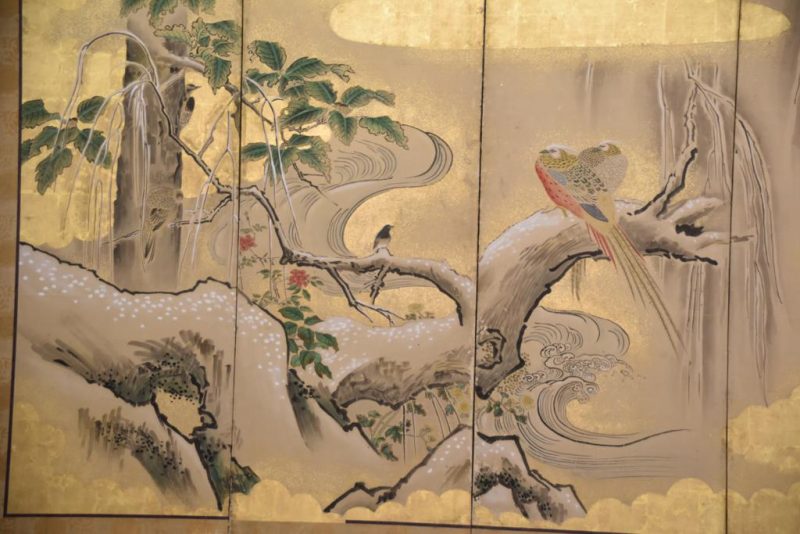 Japanese Kano School Byobu 6 Panel Antique Screen - Image 7