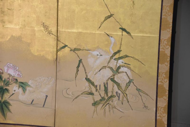 Japanese Kano School Byobu 6 Panel Antique Screen - Image 5
