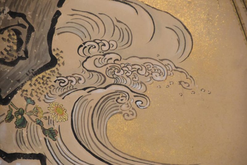 Japanese Kano School Byobu 6 Panel Antique Screen - Image 9