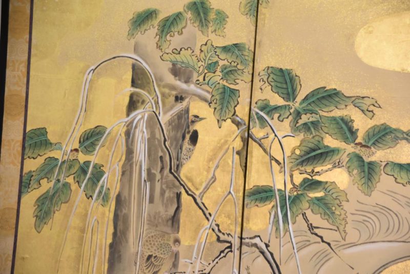 Japanese Kano School Byobu 6 Panel Antique Screen - Image 10