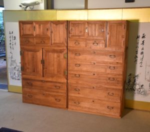 Pair of Vintage Wedding Chests (6 Sections) Width:1870mm