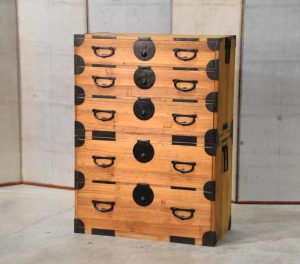 Antique Clothing Chest 2 Sections Width:880mm