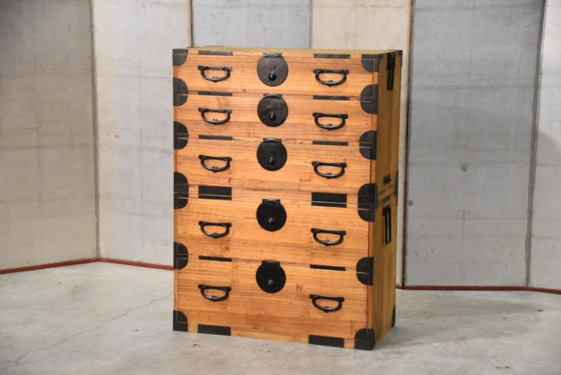 Antique Clothing Chest 2 Sections Width:880mm