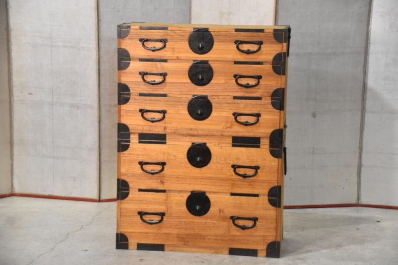 Antique Clothing Chest 2 Sections Width:880mm - Image 2