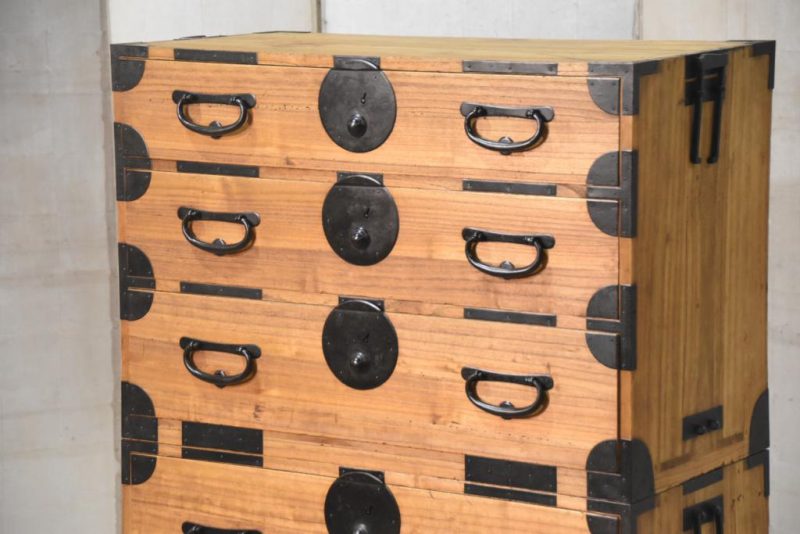Antique Clothing Chest 2 Sections Width:880mm - Image 13