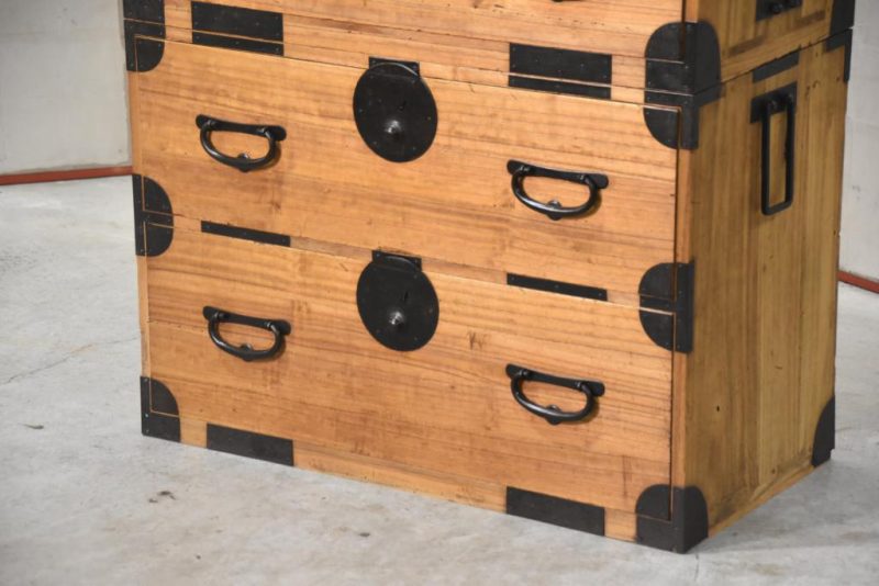 Antique Clothing Chest 2 Sections Width:880mm - Image 12